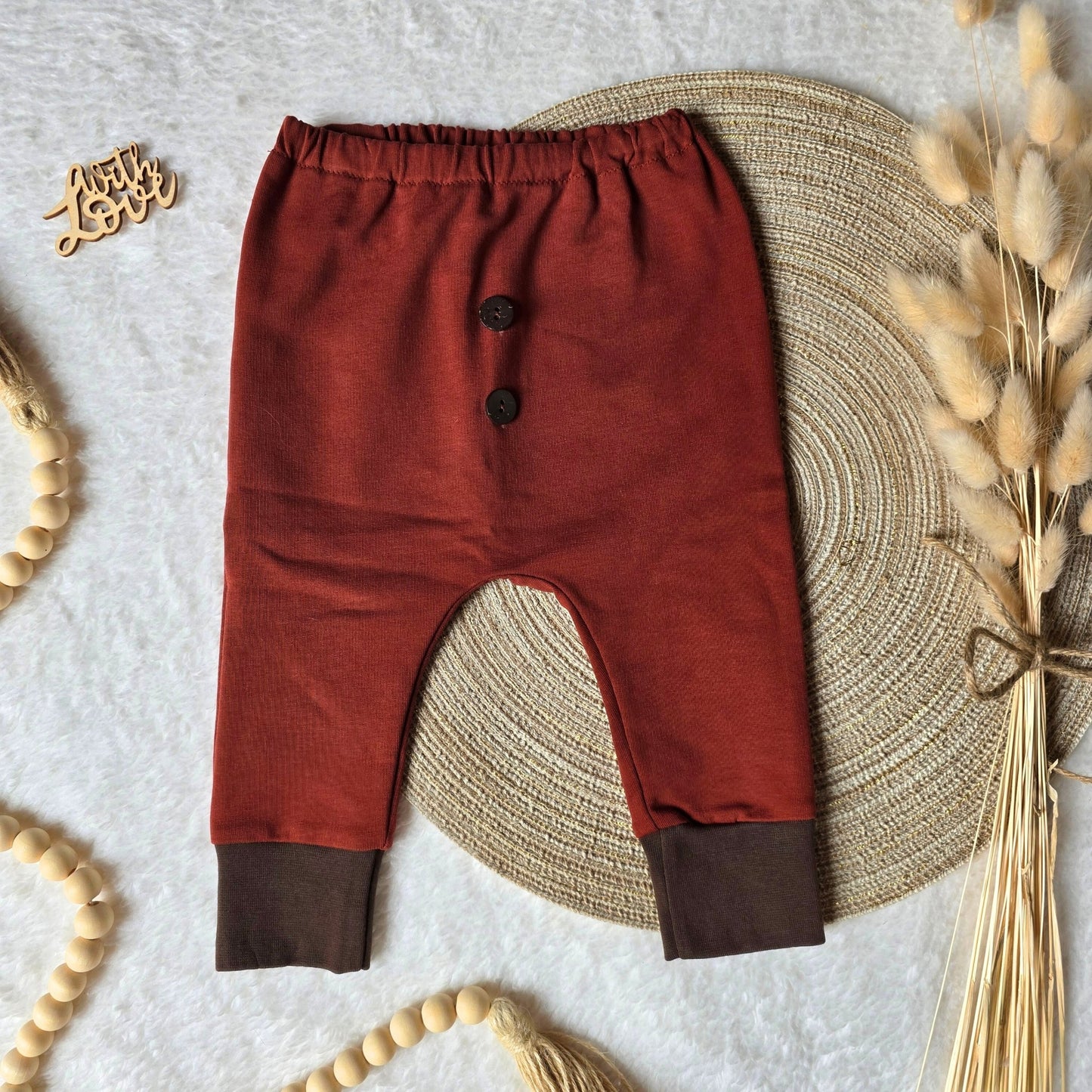 Baby Slim Leg *Dunkelrot* Gr. 68 - Wunderzapfen -