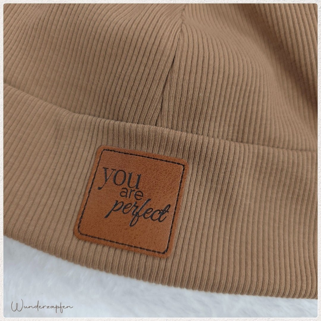 Mütze Feinripp *Taupe* - Wunderzapfen -