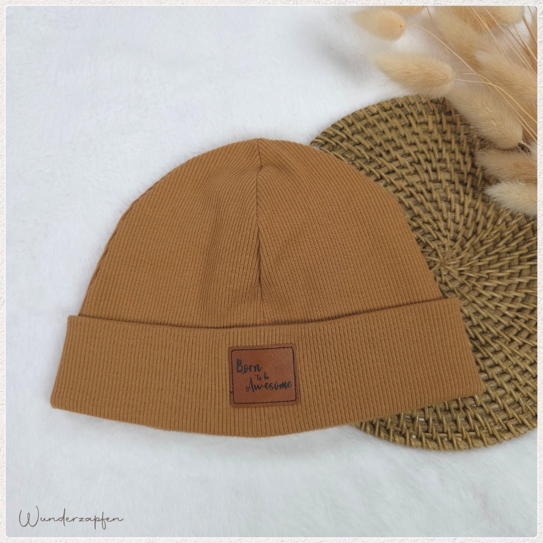 Mütze Feinripp *Caramel* - Wunderzapfen -