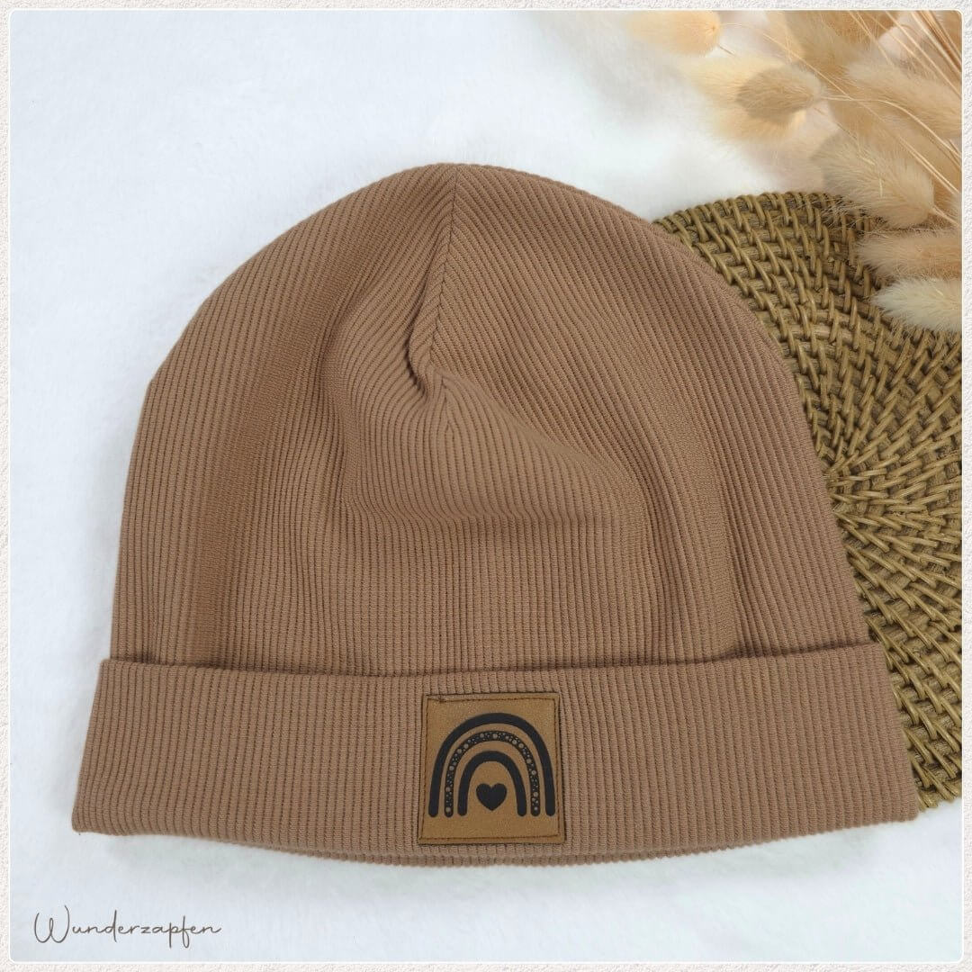 Beanie Ribjersey für KU 50 - 53cm - Wunderzapfen -