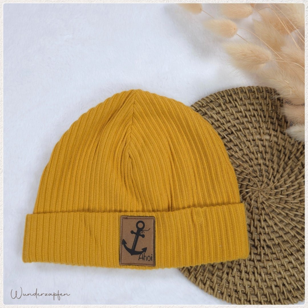 Beanie Ribjersey für KU 42 - 45cm - Wunderzapfen -