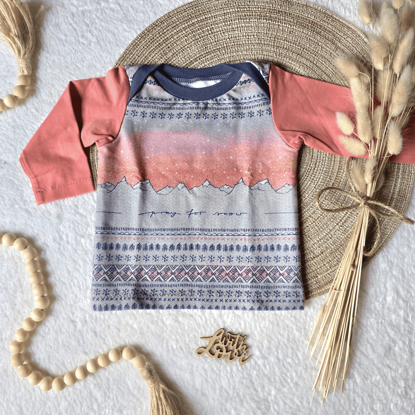 Langarm - Shirt *Pray for Snow* - Wunderzapfen -
