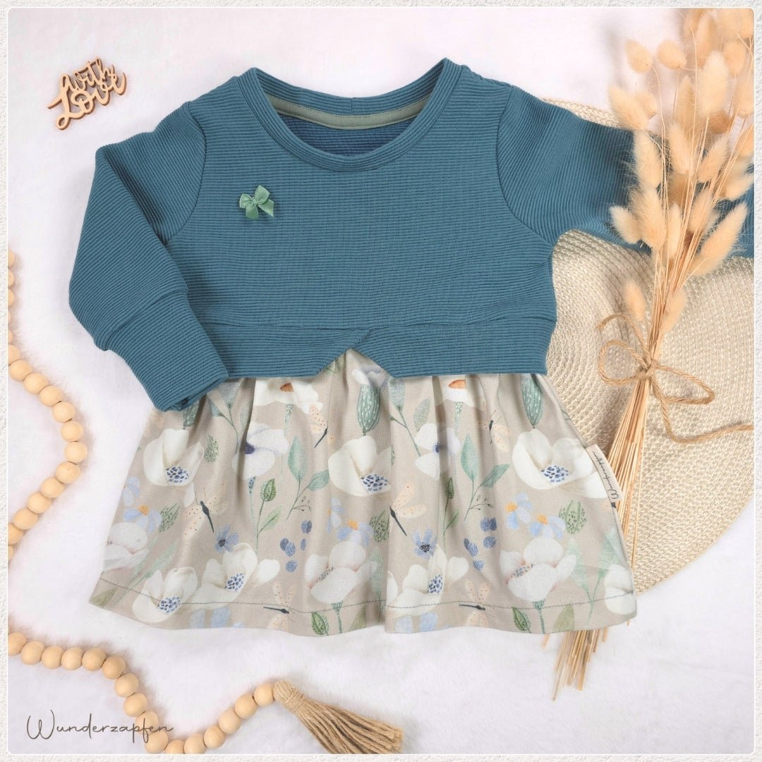 Girly Sweater *Petrol Orchid* Gr. 80 - Wunderzapfen -