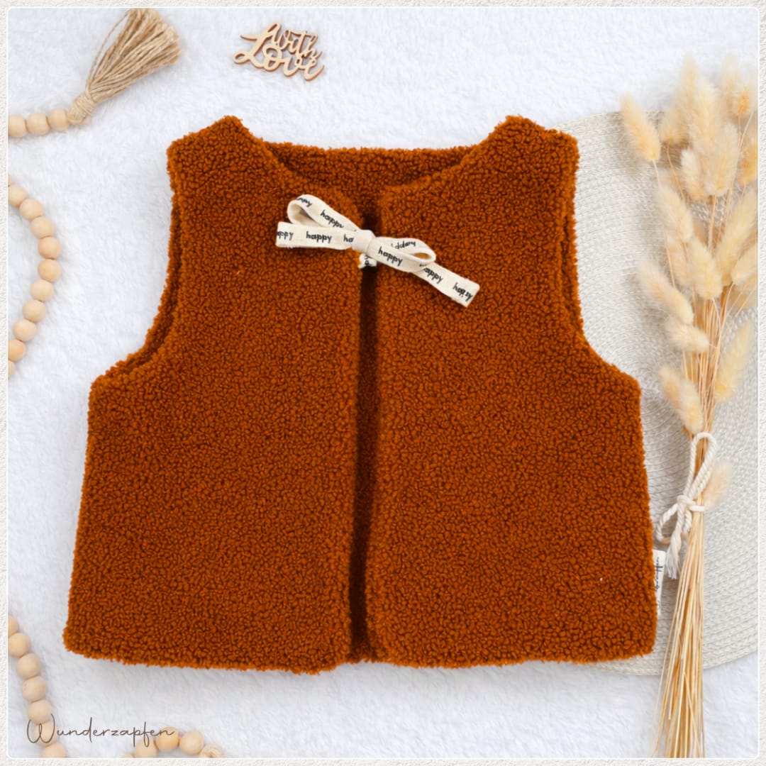 Teddy - Weste *Rost* - Wunderzapfen -