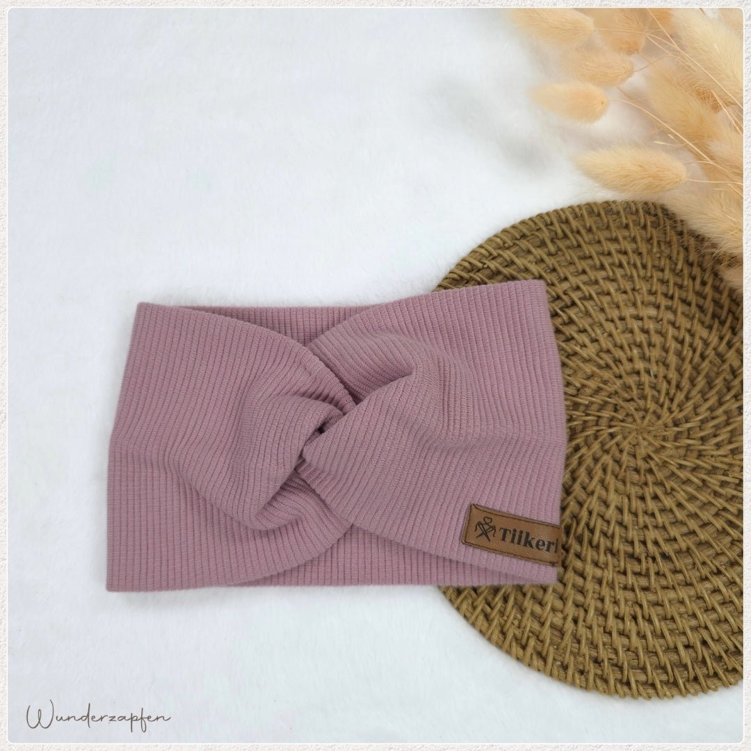 Knotenstirnband *Ottoman Altrosa* - Wunderzapfen -