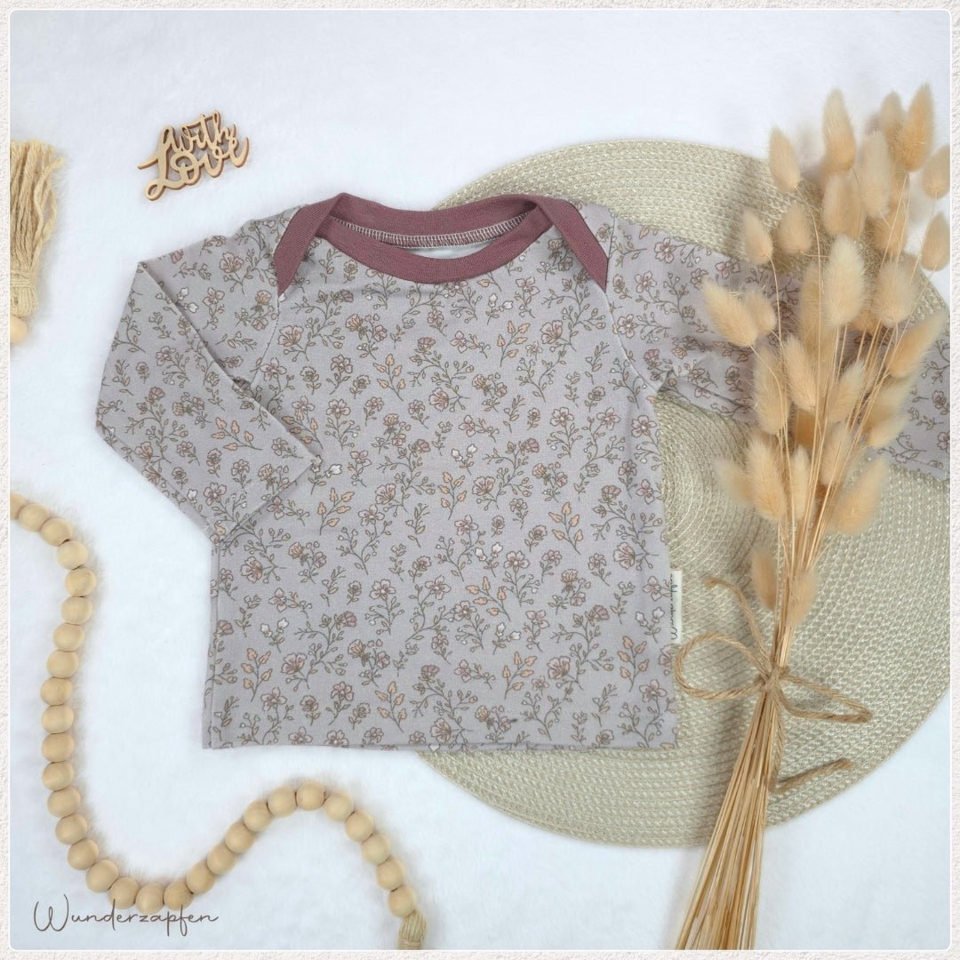 Langarmshirt *Vintage Flowers* Gr. 68 - Wunderzapfen -