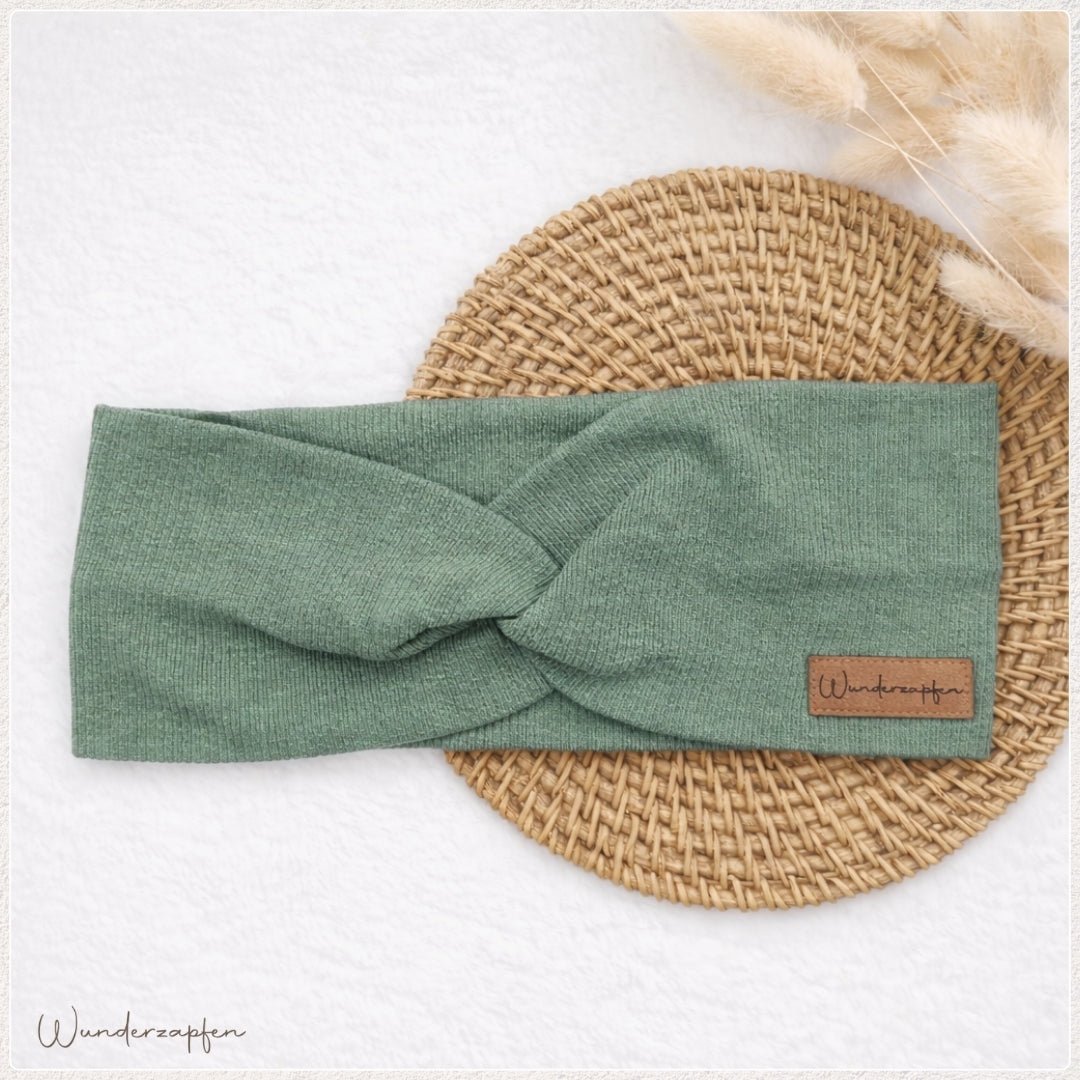 Knotenstirnband *Salbei* - Wunderzapfen -