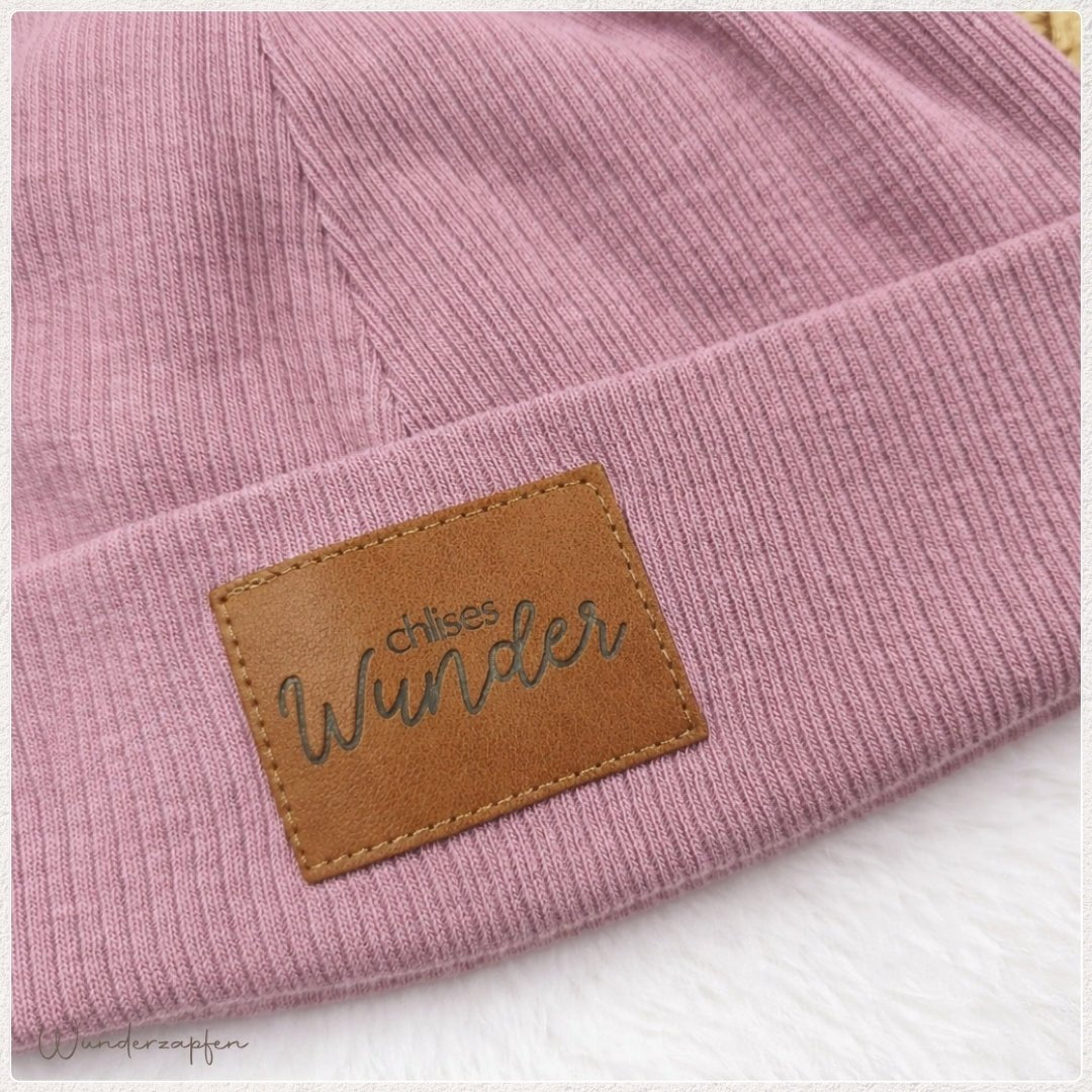 Mütze Feinripp *Altrosa* - Wunderzapfen -
