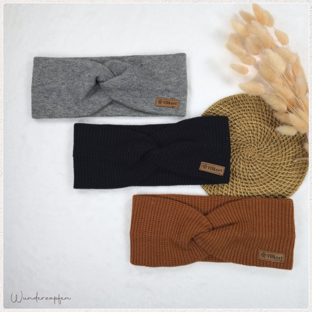 Knotenstirnband *Strickstoff*für Erwachsene - Wunderzapfen -