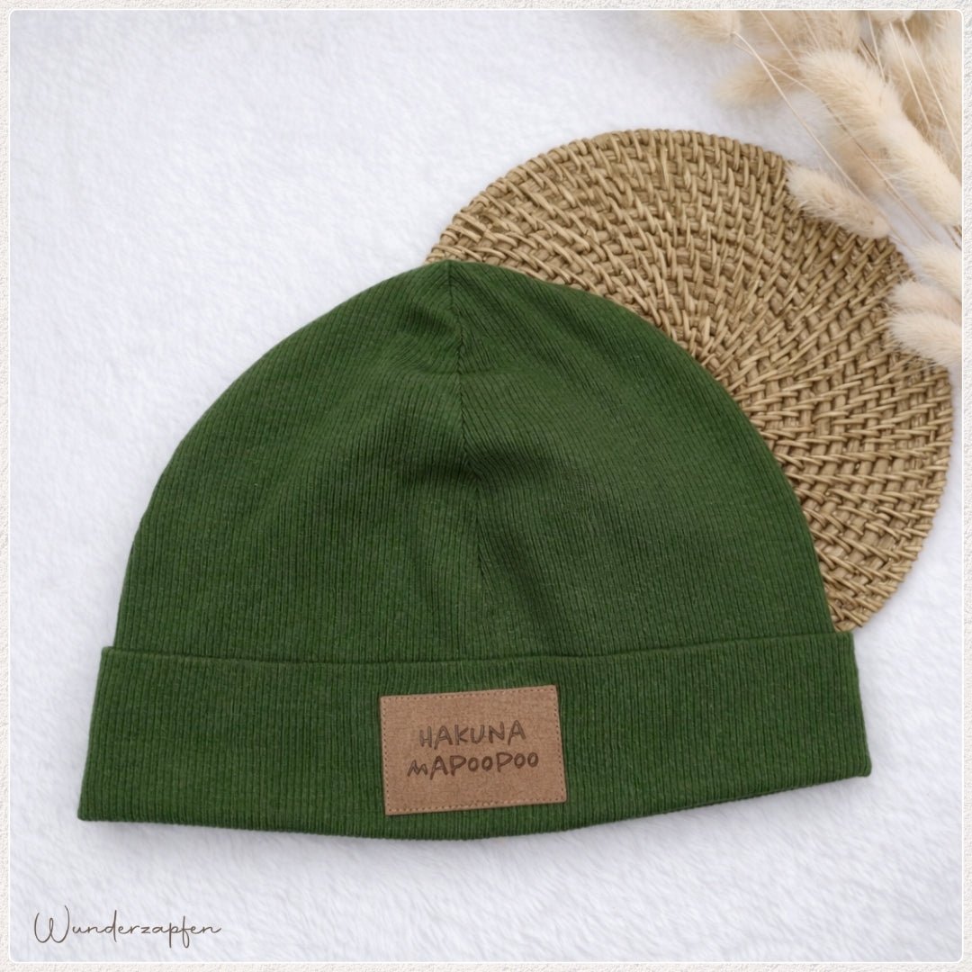 Mütze Feinripp *Oliv* - Wunderzapfen -