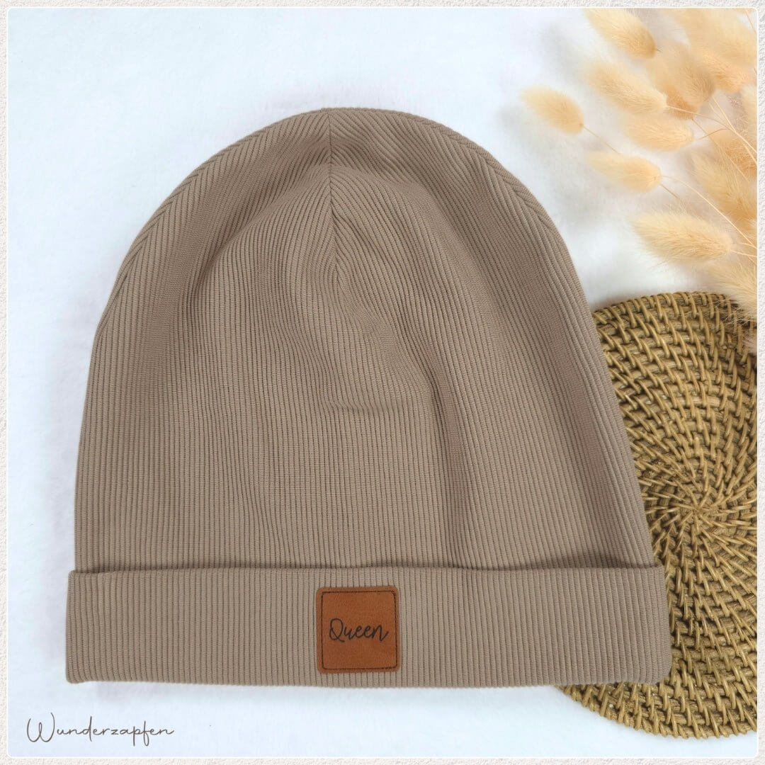 Beanie Ribjersey für KU 58 - 61cm - Wunderzapfen -