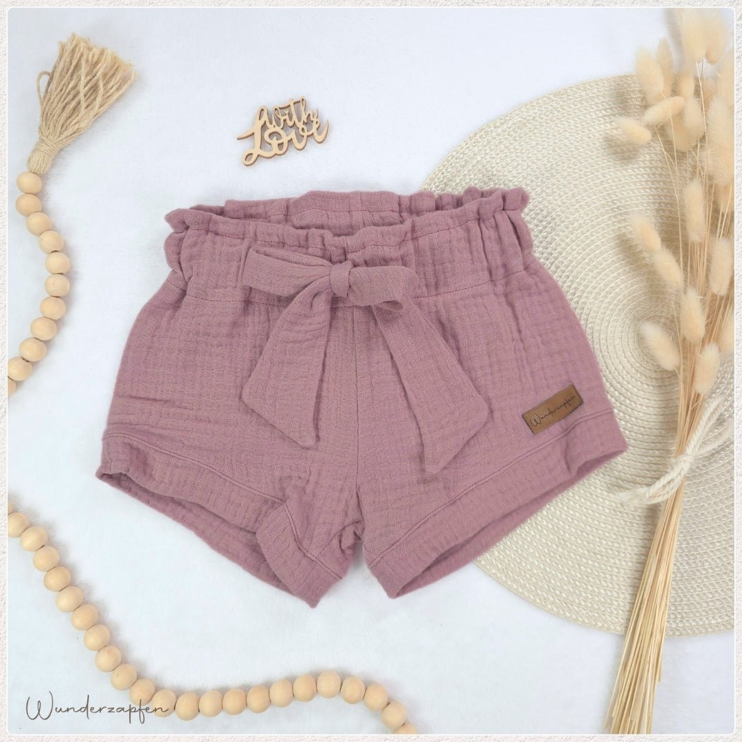 Musselin - Shorts *Altrosa* - Wunderzapfen -