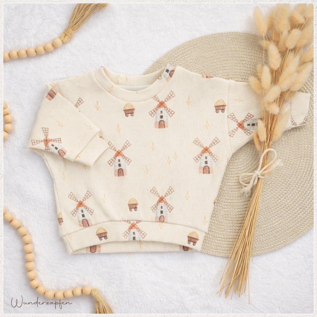 Oversized Sweater *Windmühlen* - Wunderzapfen - 