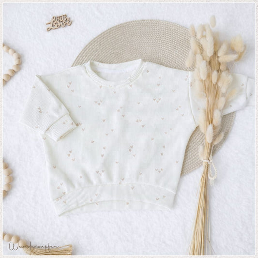 Oversized Sweater *Herz hell* - Wunderzapfen - 