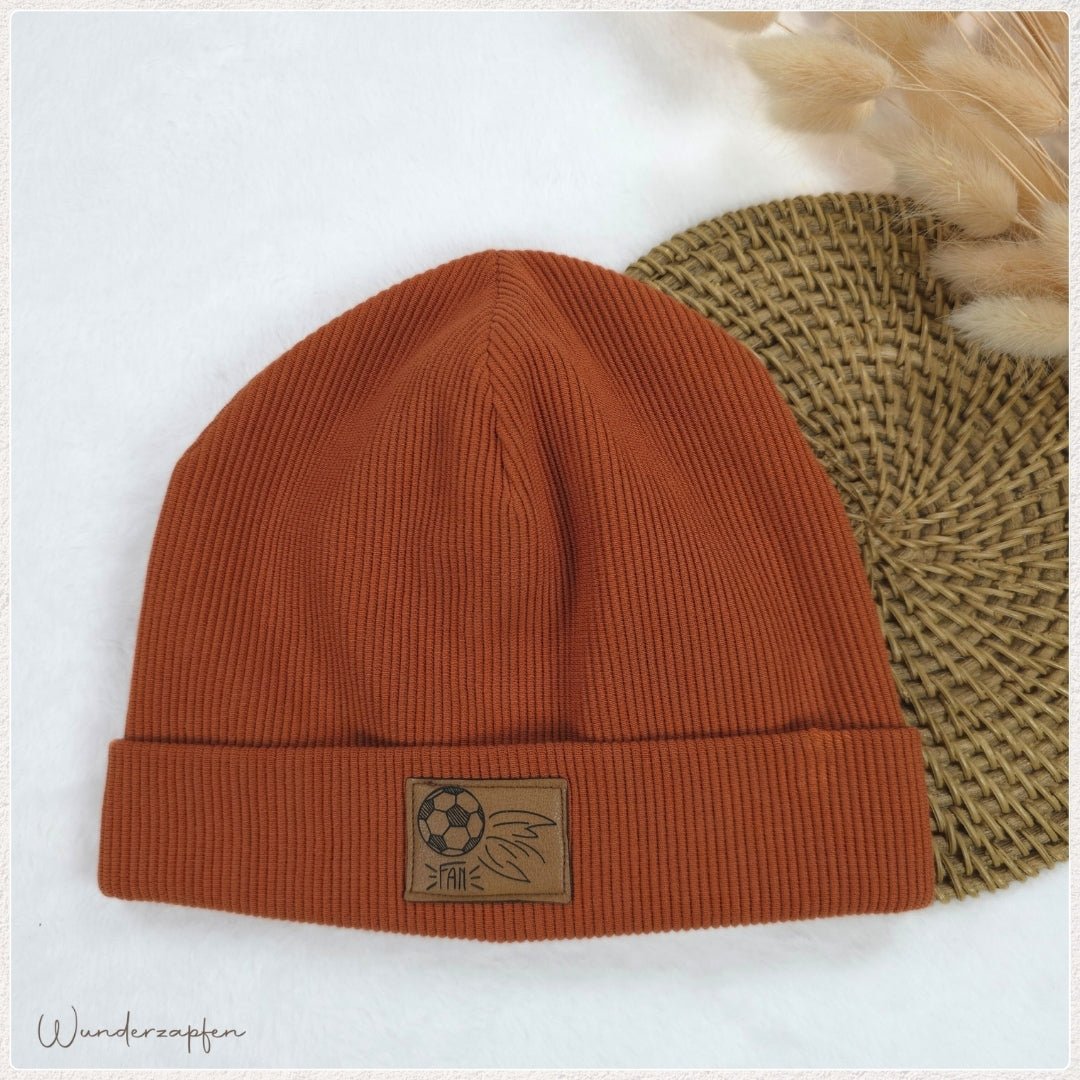 Beanie Ribjersey für KU 46 - 49cm - Wunderzapfen - 