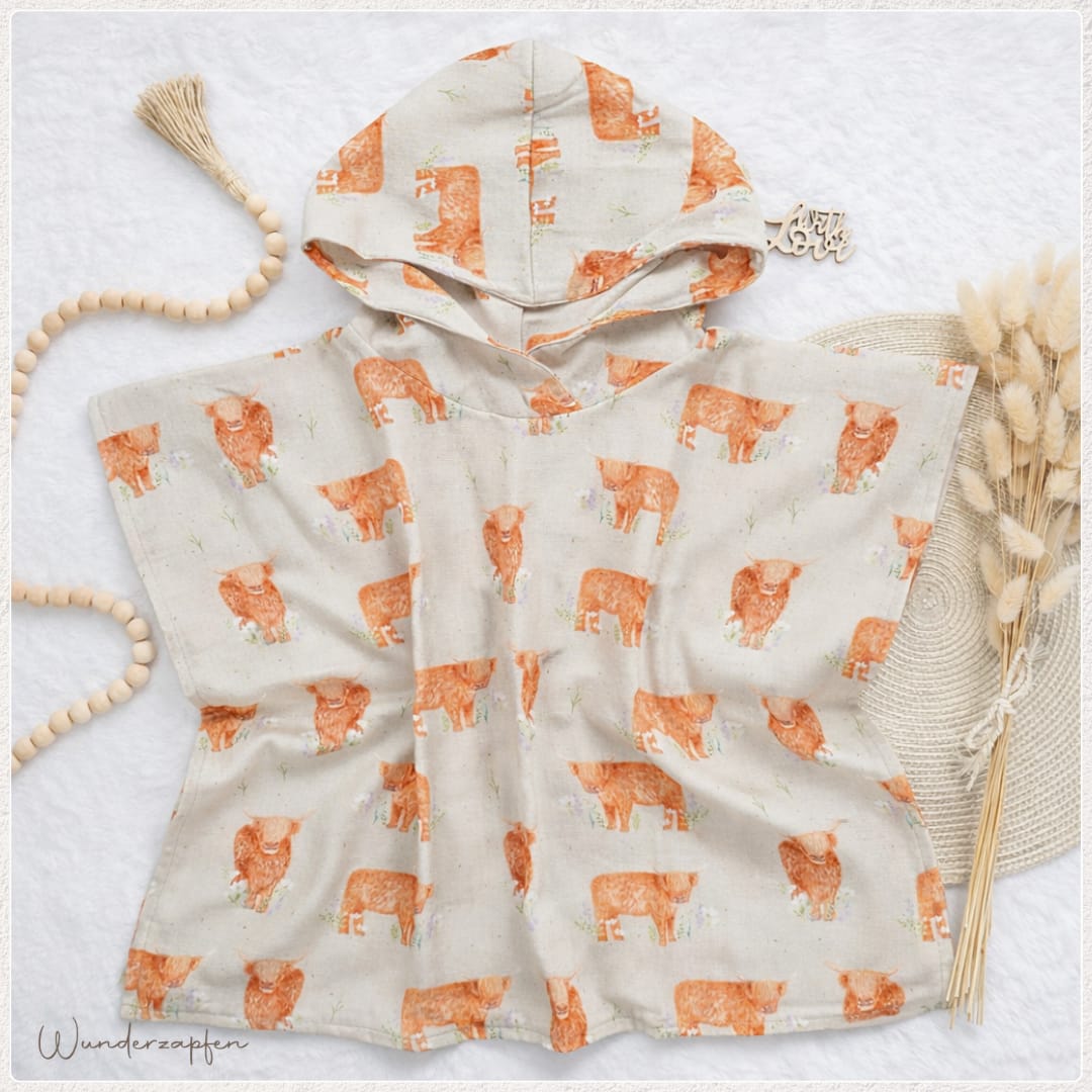 Vorbestellung Badeponcho *Hochlandrind* - Wunderzapfen - 