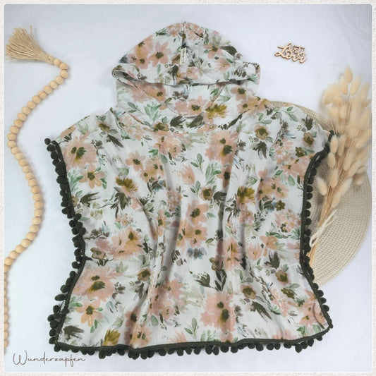 Badeponcho *Garden Glow* Gr. 74/80 - Wunderzapfen - 