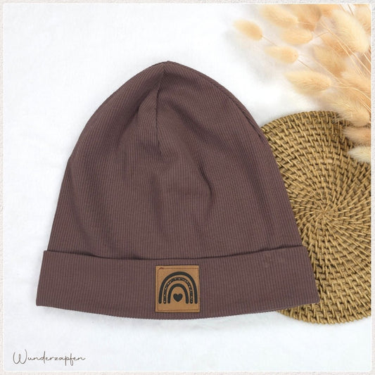 Beanie Ribjersey für KU 54 - 57cm - Wunderzapfen - 