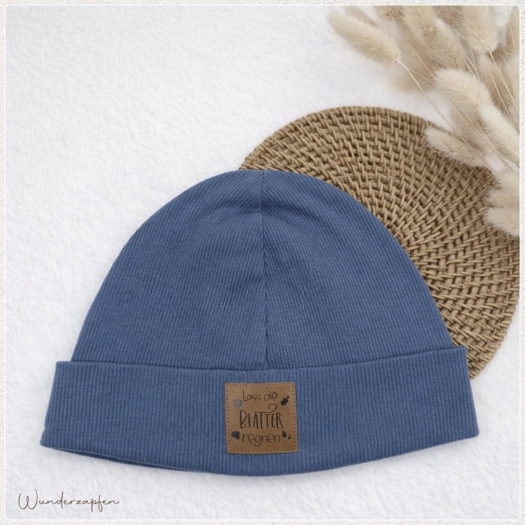 Mütze Feinripp *Blau* - Wunderzapfen - 