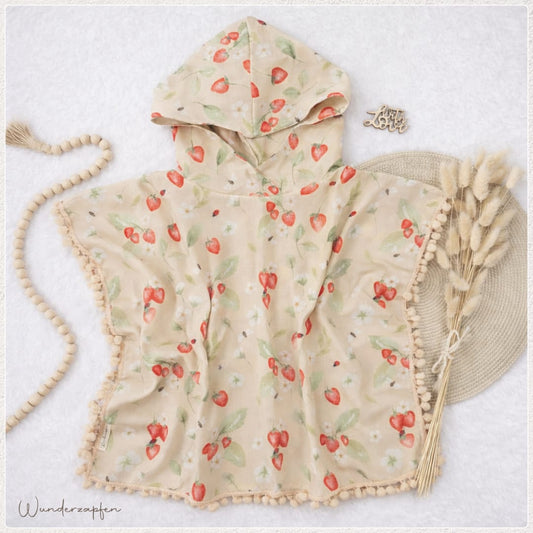 Vorbestellung Badeponcho *Erdbeeren* - Wunderzapfen - 
