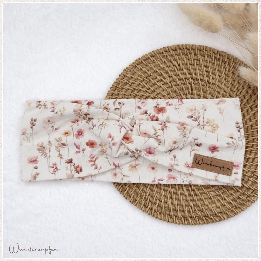 Knotenstirnband *Blumen* - Wunderzapfen - 