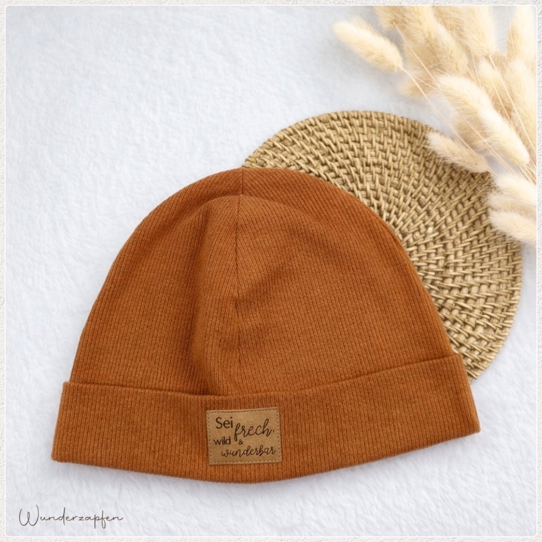 Mütze Feinripp *Orangebraun* - Wunderzapfen - 