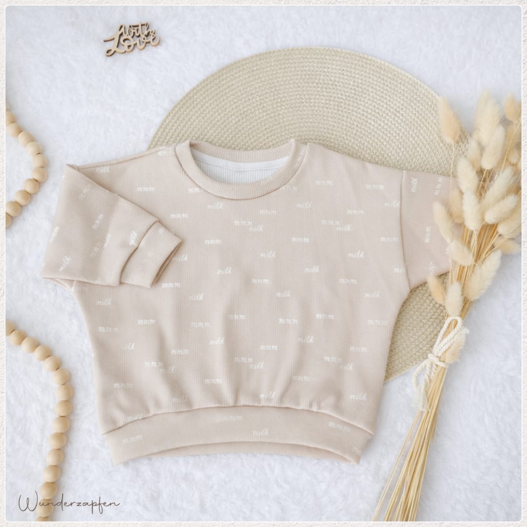 Oversized Sweater *Milk dunkel* - Wunderzapfen - 