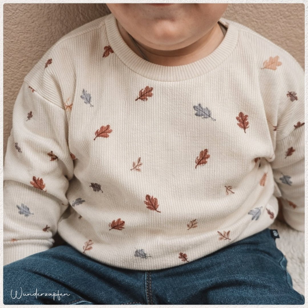 Oversized Sweater *Blätter* - Wunderzapfen - 