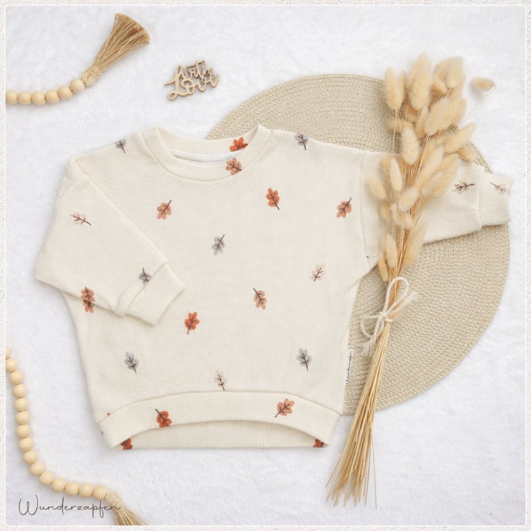 Oversized Sweater *Blätter* - Wunderzapfen - 