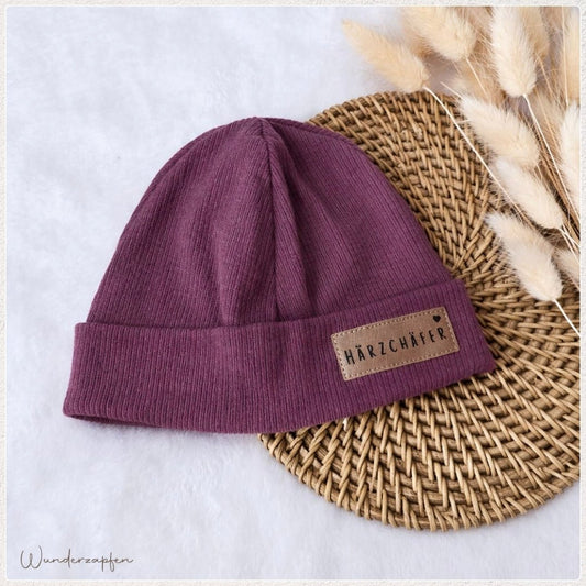 Mütze Feinripp *Härzchäfer Pflaume* - Wunderzapfen - 