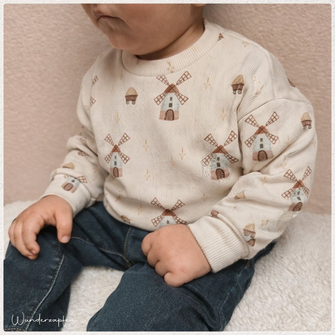 Oversized Sweater *Windmühlen* - Wunderzapfen - 