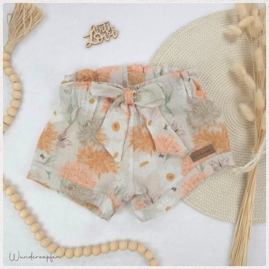 Musselin - Shorts *Blumen* - Wunderzapfen - 